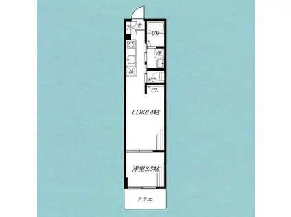 フローレンスベリー湘南台(1LDK/1階)の間取り写真