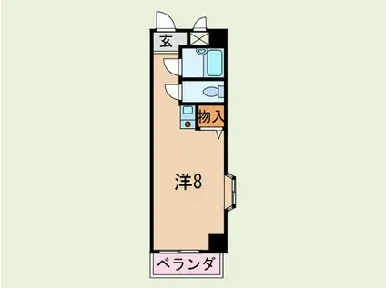 杉本マンション(ワンルーム/3階)の間取り写真