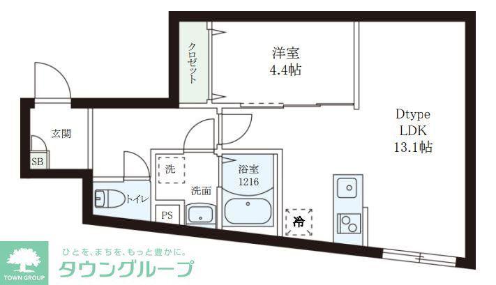 レピュア小石川レジデンスII(1LDK/3階)の間取り写真