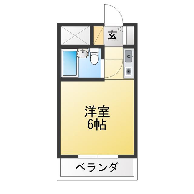 ライオンズマンション横浜第三(ワンルーム/1階)の間取り写真