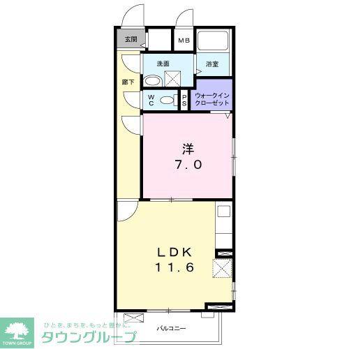 セントラル ヴィレッジII(1LDK/3階)の間取り写真