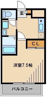 リバーサイド鹿島(1K/3階)の間取り写真