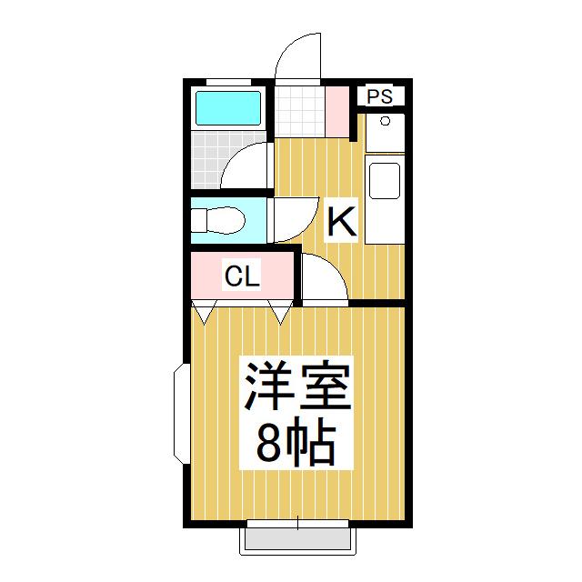 飯島ハイツ(1K/3階)の間取り写真