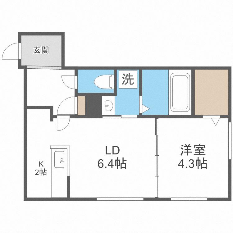 FUTABA SQUARE琴似(1LDK/3階)の間取り写真