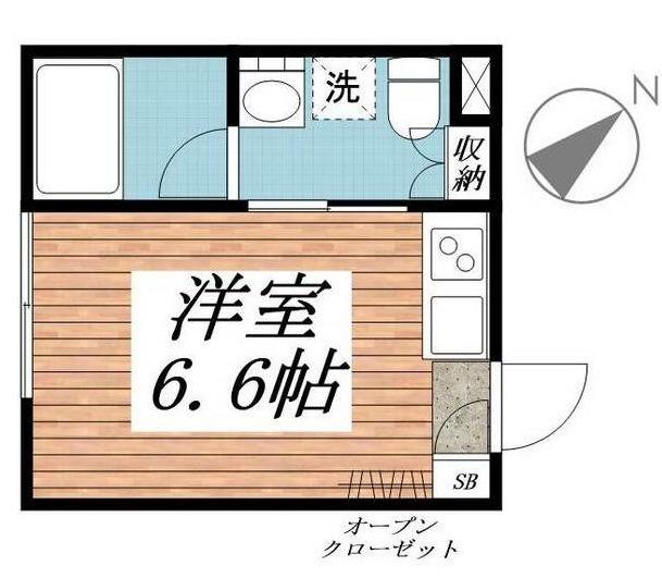 都町BOX(ワンルーム/1階)の間取り写真
