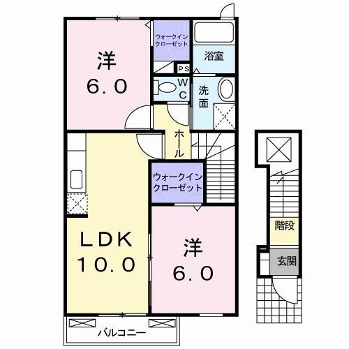 ローレルコルソ21(2LDK/2階)の間取り写真