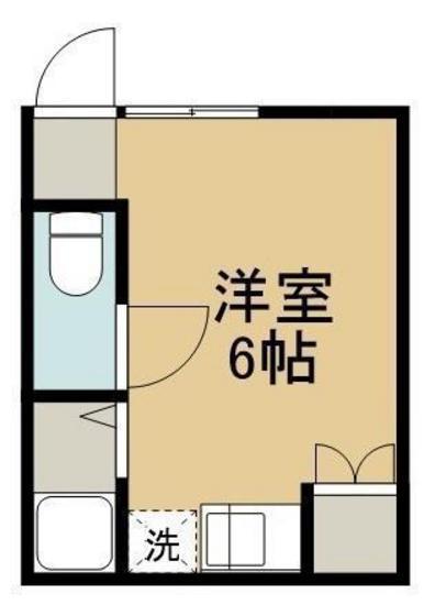 アレッタワン(ワンルーム/2階)の間取り写真