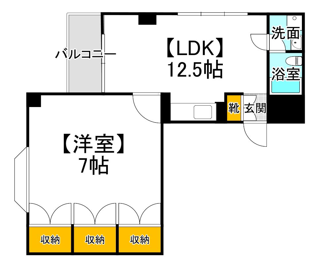 アーバンライフ88(1LDK/5階)の間取り写真