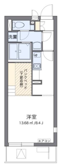 ミランダエレガンス(ワンルーム/1階)の間取り写真