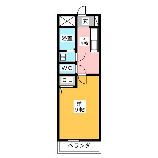 武藤コーポ(1K/3階)の間取り写真