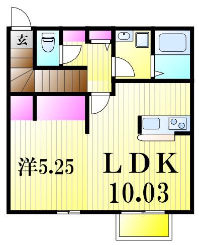 セナリオフォルム柏たなかII(1LDK/2階)の間取り写真
