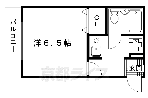 エイム二番町(1K/2階)の間取り写真