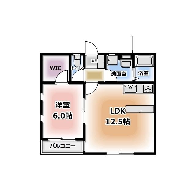 UNIONハイツ(1LDK/1階)の間取り写真