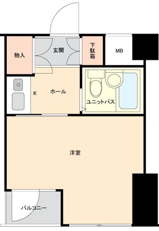ダイカンプラザ横浜シティ(1K/6階)の間取り写真