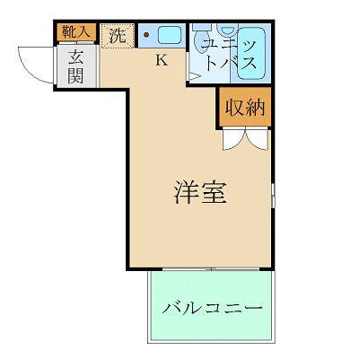 スカイコート大宮第2(ワンルーム/4階)の間取り写真