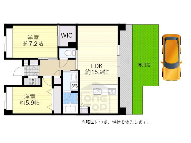 LSレジデンス吹田(2LDK/1階)の間取り写真