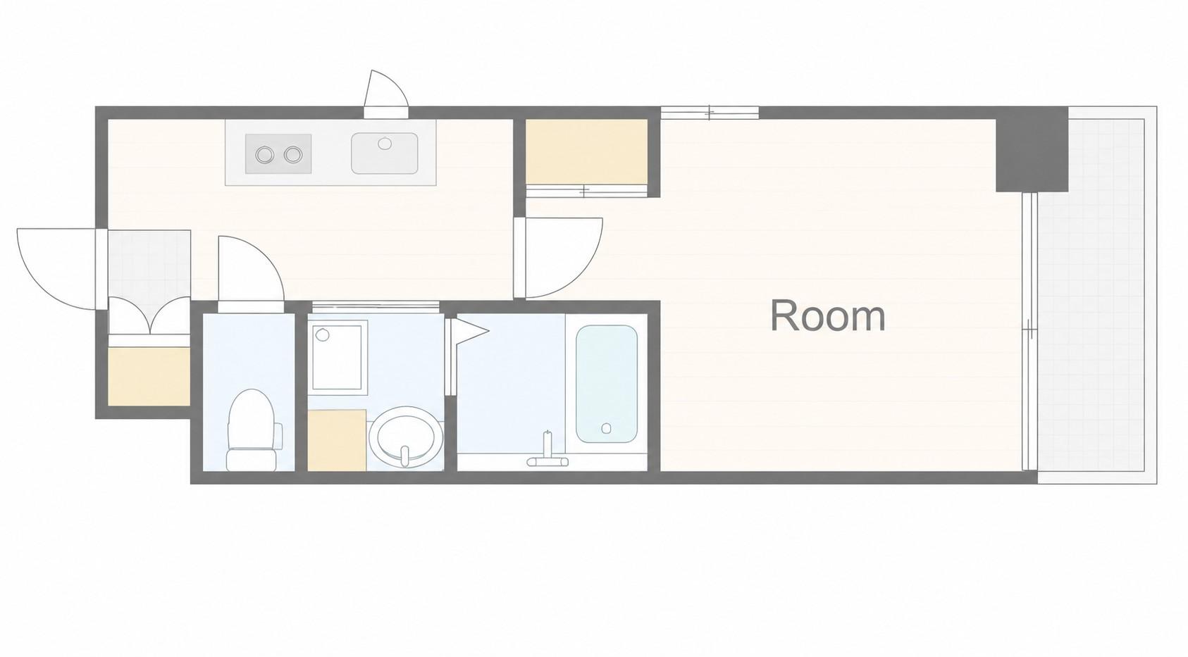 KO RESIDENCE 銀山町(1K/9階)の間取り写真