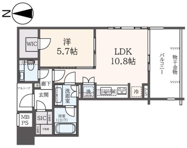 アトラス渋谷公園通(1LDK/7階)の間取り写真