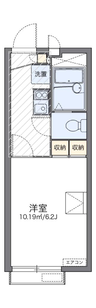 レオパレスたんぽぽ(1K/2階)の間取り写真