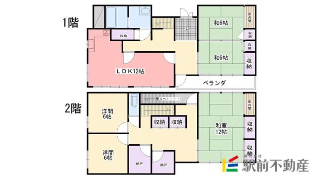 新谷ビル(5LDK/2階)の間取り写真