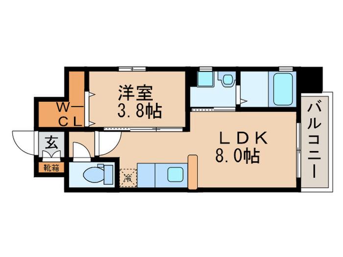 アルゴヴィラージュ浅生(1LDK/4階)の間取り写真