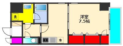 グルーヴ日本橋(1DK/3階)の間取り写真