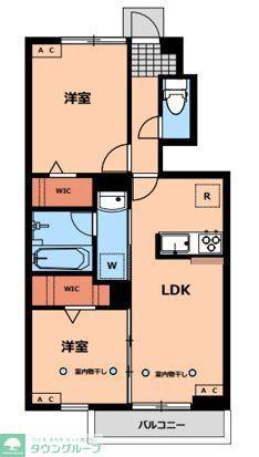カサフィオーレ(2LDK/2階)の間取り写真