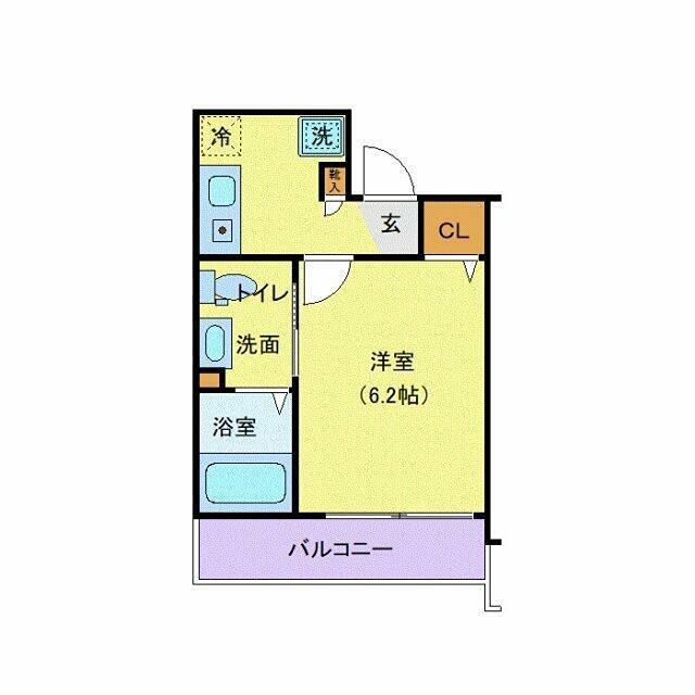 LAROCHELLE杉田(1K/2階)の間取り写真
