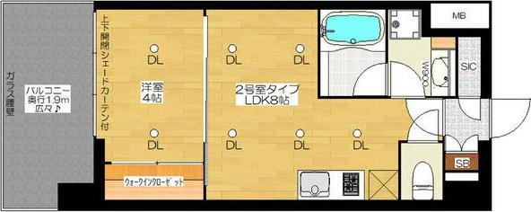 ブエナビスタ梅田ノース(1LDK/3階)の間取り写真