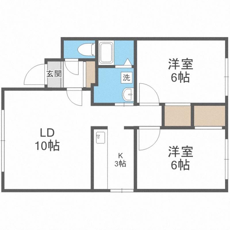 ルミナス41(2LDK/3階)の間取り写真