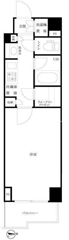 ルーブル桜新町(1K/5階)の間取り写真