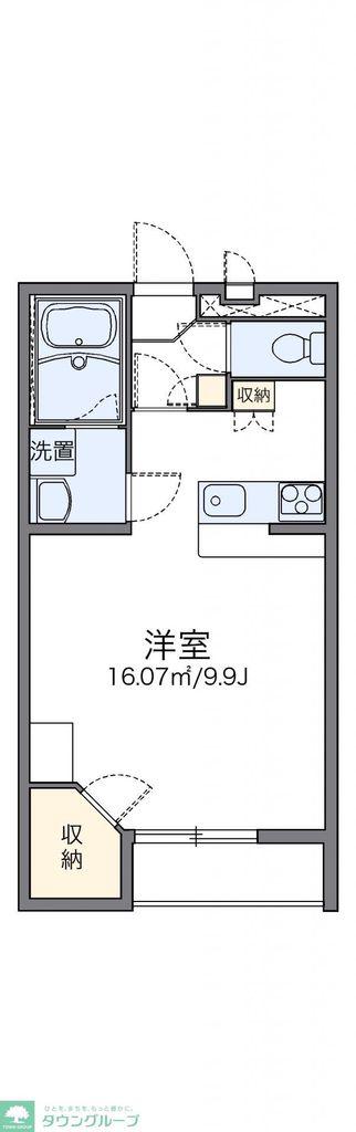 レオパレス岡II(1K/2階)の間取り写真
