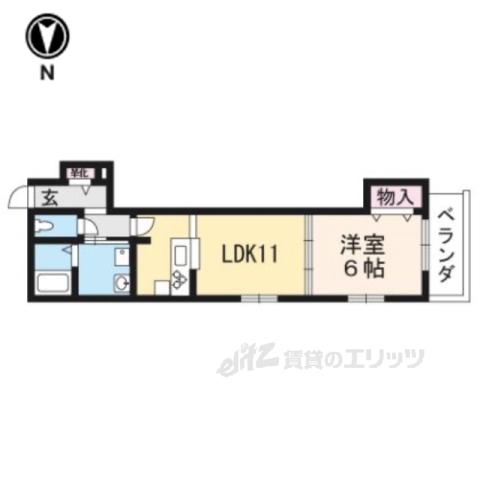  ヘーベルメゾン円町東(1LDK/1階)の間取り写真