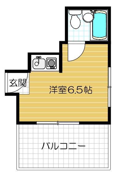 サンクトゥス(ワンルーム/4階)の間取り写真