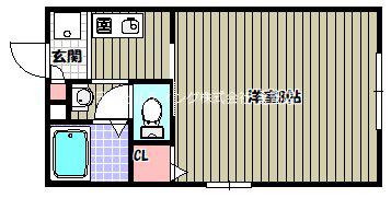 サングリエ(1K/2階)の間取り写真