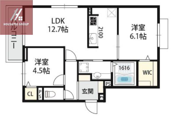 VIVERE UNO(2LDK/1階)の間取り写真