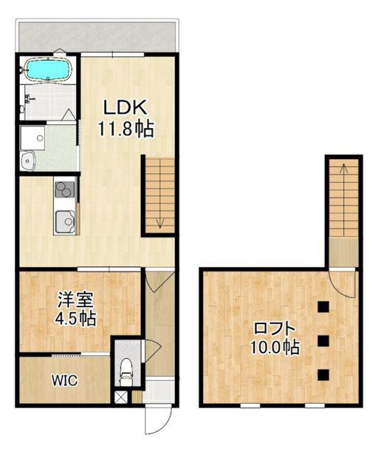 MODERN PALAZZO諫早LUCE(1SLDK/2階)の間取り写真