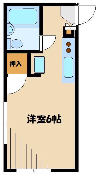 グランドヒル岡上(ワンルーム/2階)の間取り写真