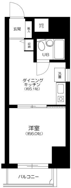 サンアヴェニュー町屋(1DK/3階)の間取り写真