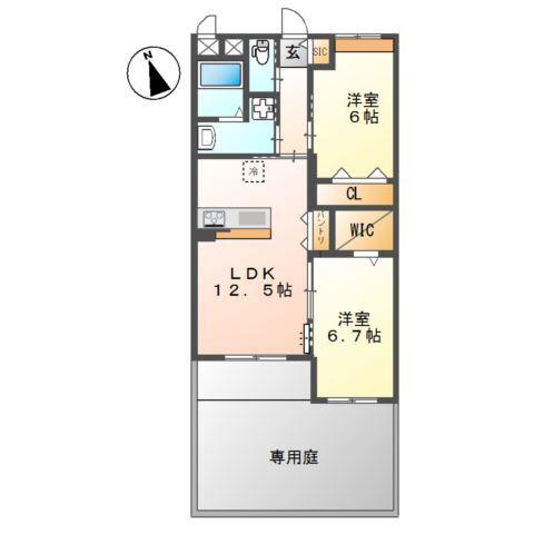 LA MAISON DU REVE (2LDK/1階)の間取り写真
