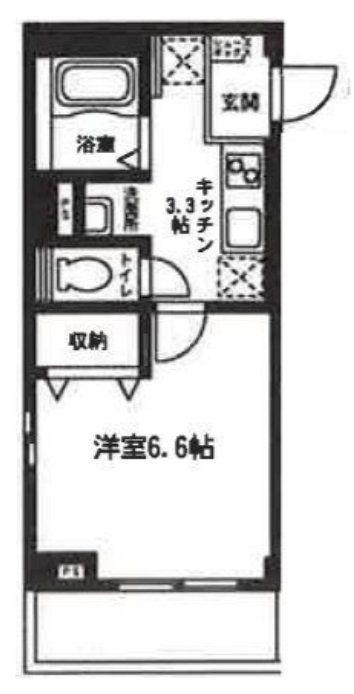 モアナ湘南(1K/2階)の間取り写真
