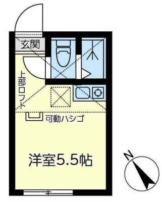 ユナイト星川ポーリング(ワンルーム/2階)の間取り写真
