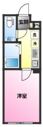 マイナビSTAYブロッサム武蔵小杉(1K/4階)の間取り写真