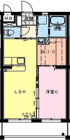 恒久南Tマンション(1LDK/2階)の間取り写真