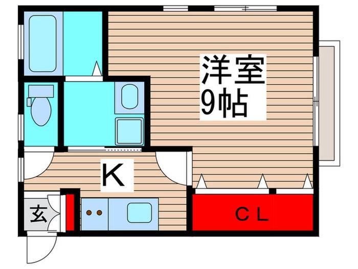 メゾンドブランシュ(1K/2階)の間取り写真