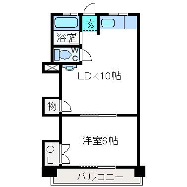 第1大森マンション(1LDK/3階)の間取り写真