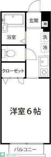 ルミエール(1K/2階)の間取り写真