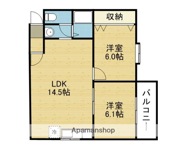マイプラザ田島(2LDK/2階)の間取り写真