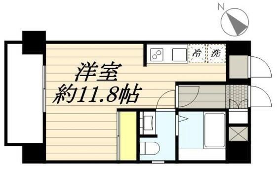 HF浅草橋レジデンス(ワンルーム/12階)の間取り写真