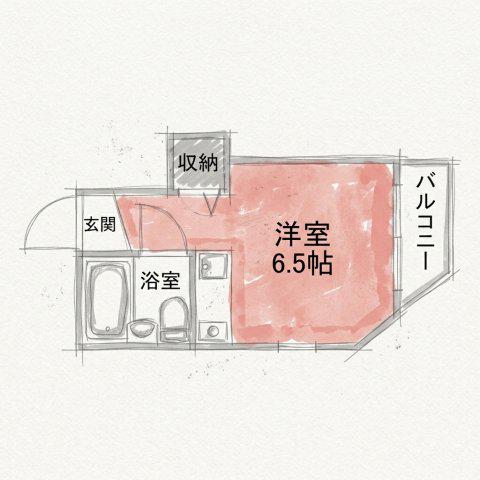 アメニティ寿(ワンルーム/2階)の間取り写真